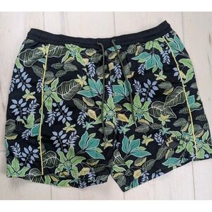 Tommy Bahama Swim Trunks Nylon Island Floral Print Mesh Lined Mens L Beach